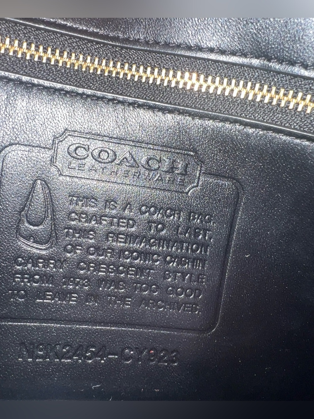 Coach Black Shoulder Bag with Gold Hardware - Picture 10 of 11